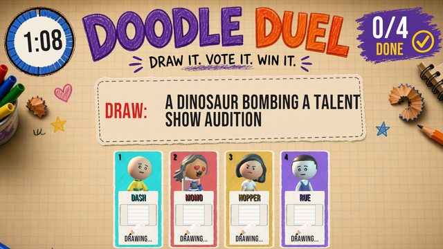 Doodle Duel on the TV